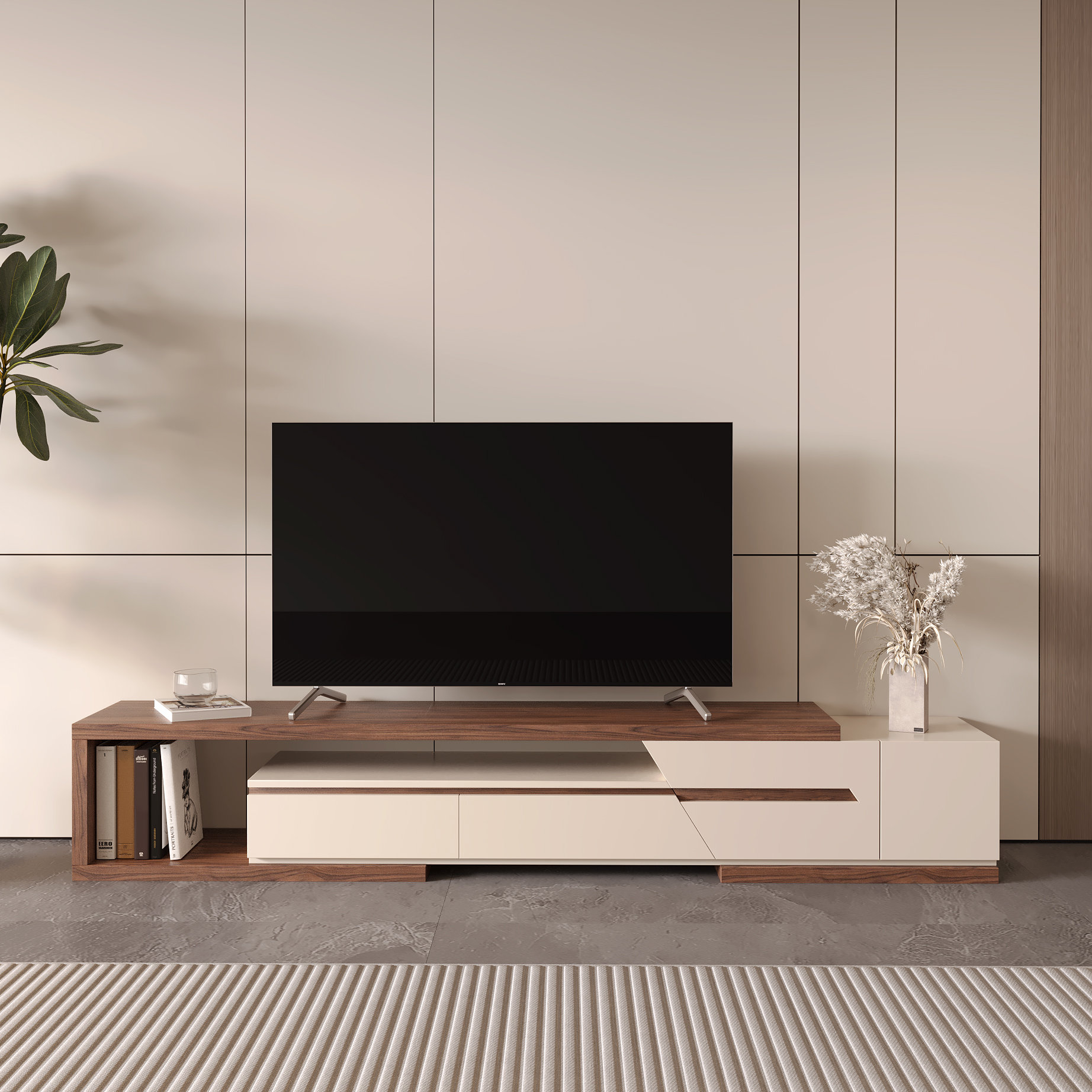 Latitude Run 78 106 Inches Telescopic Design TV Cabinet Reviews Wayfair Canada